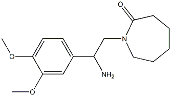 1-[2-amino-2-(3,4-dimethoxyphenyl)ethyl]azepan-2-one Struktur