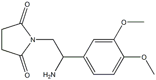 1-[2-amino-2-(3,4-dimethoxyphenyl)ethyl]pyrrolidine-2,5-dione Struktur