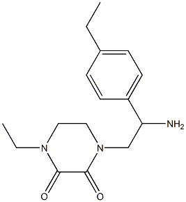 1-[2-amino-2-(4-ethylphenyl)ethyl]-4-ethylpiperazine-2,3-dione Struktur