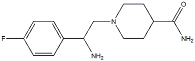 1-[2-amino-2-(4-fluorophenyl)ethyl]piperidine-4-carboxamide Struktur