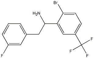 1-[2-bromo-5-(trifluoromethyl)phenyl]-2-(3-fluorophenyl)ethan-1-amine Struktur