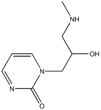 1-[2-hydroxy-3-(methylamino)propyl]-1,2-dihydropyrimidin-2-one Struktur