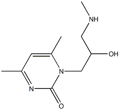 1-[2-hydroxy-3-(methylamino)propyl]-4,6-dimethyl-1,2-dihydropyrimidin-2-one Struktur