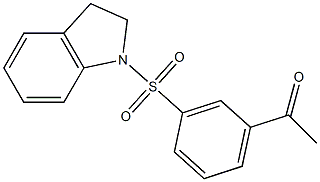 1-[3-(2,3-dihydro-1H-indole-1-sulfonyl)phenyl]ethan-1-one Struktur