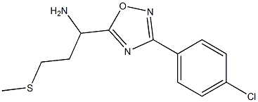 1-[3-(4-chlorophenyl)-1,2,4-oxadiazol-5-yl]-3-(methylsulfanyl)propan-1-amine Struktur