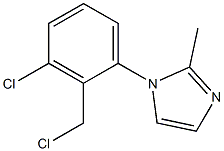 1-[3-chloro-2-(chloromethyl)phenyl]-2-methyl-1H-imidazole Struktur