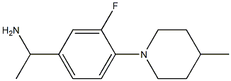 1-[3-fluoro-4-(4-methylpiperidin-1-yl)phenyl]ethan-1-amine Struktur