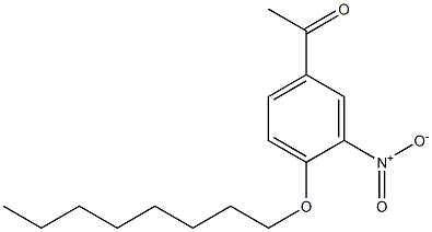 1-[3-nitro-4-(octyloxy)phenyl]ethan-1-one Struktur