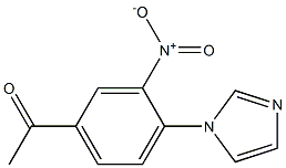 1-[4-(1H-imidazol-1-yl)-3-nitrophenyl]ethan-1-one Struktur