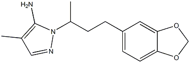 1-[4-(2H-1,3-benzodioxol-5-yl)butan-2-yl]-4-methyl-1H-pyrazol-5-amine Struktur