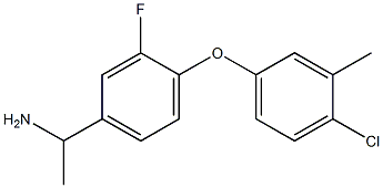 1-[4-(4-chloro-3-methylphenoxy)-3-fluorophenyl]ethan-1-amine Struktur