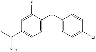 1-[4-(4-chlorophenoxy)-3-fluorophenyl]ethan-1-amine Struktur