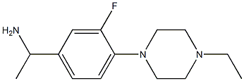 1-[4-(4-ethylpiperazin-1-yl)-3-fluorophenyl]ethan-1-amine Struktur