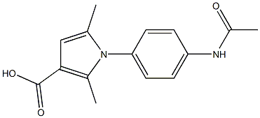 1-[4-(acetylamino)phenyl]-2,5-dimethyl-1H-pyrrole-3-carboxylic acid Struktur