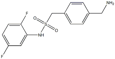 1-[4-(aminomethyl)phenyl]-N-(2,5-difluorophenyl)methanesulfonamide Struktur