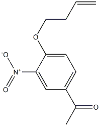 1-[4-(but-3-en-1-yloxy)-3-nitrophenyl]ethan-1-one Struktur