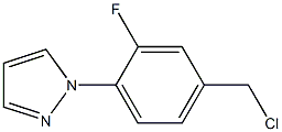 1-[4-(chloromethyl)-2-fluorophenyl]-1H-pyrazole Struktur