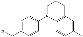 1-[4-(chloromethyl)phenyl]-6-methyl-1,2,3,4-tetrahydroquinoline Struktur