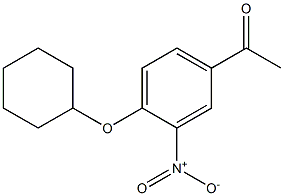 1-[4-(cyclohexyloxy)-3-nitrophenyl]ethan-1-one Struktur