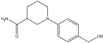 1-[4-(hydroxymethyl)phenyl]piperidine-3-carboxamide Struktur