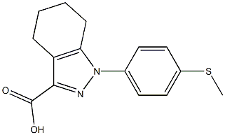 1-[4-(methylsulfanyl)phenyl]-4,5,6,7-tetrahydro-1H-indazole-3-carboxylic acid Struktur