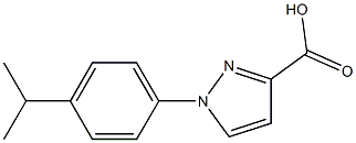 1-[4-(propan-2-yl)phenyl]-1H-pyrazole-3-carboxylic acid Struktur