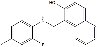 1-{[(2-fluoro-4-methylphenyl)amino]methyl}naphthalen-2-ol Struktur