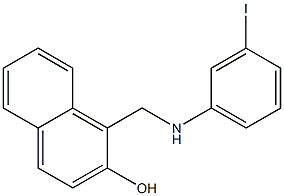 1-{[(3-iodophenyl)amino]methyl}naphthalen-2-ol Struktur