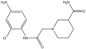 1-{[(4-amino-2-chlorophenyl)carbamoyl]methyl}piperidine-3-carboxamide Struktur