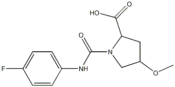 1-{[(4-fluorophenyl)amino]carbonyl}-4-methoxypyrrolidine-2-carboxylic acid Struktur