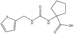 1-{[(thiophen-2-ylmethyl)carbamoyl]amino}cyclopentane-1-carboxylic acid Struktur