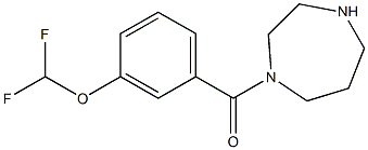 1-{[3-(difluoromethoxy)phenyl]carbonyl}-1,4-diazepane Struktur