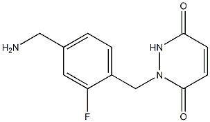 1-{[4-(aminomethyl)-2-fluorophenyl]methyl}-1,2,3,6-tetrahydropyridazine-3,6-dione Struktur