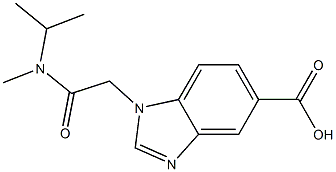 1-{[methyl(propan-2-yl)carbamoyl]methyl}-1H-1,3-benzodiazole-5-carboxylic acid Struktur