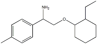 1-{1-amino-2-[(2-ethylcyclohexyl)oxy]ethyl}-4-methylbenzene Struktur