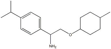 1-{1-amino-2-[(4-methylcyclohexyl)oxy]ethyl}-4-(propan-2-yl)benzene Struktur