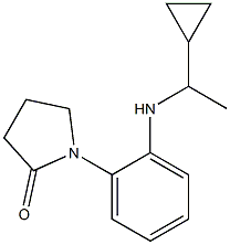 1-{2-[(1-cyclopropylethyl)amino]phenyl}pyrrolidin-2-one Struktur