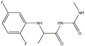 1-{2-[(2,5-difluorophenyl)amino]propanoyl}-3-methylurea Struktur