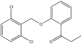 1-{2-[(2,6-dichlorophenyl)methoxy]phenyl}propan-1-one Struktur