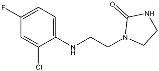 1-{2-[(2-chloro-4-fluorophenyl)amino]ethyl}imidazolidin-2-one Struktur