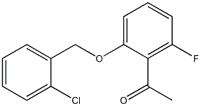 1-{2-[(2-chlorophenyl)methoxy]-6-fluorophenyl}ethan-1-one Struktur