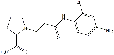 1-{2-[(4-amino-2-chlorophenyl)carbamoyl]ethyl}pyrrolidine-2-carboxamide Struktur