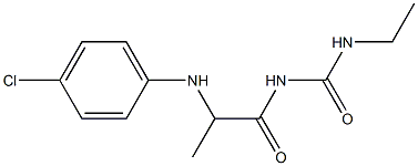 1-{2-[(4-chlorophenyl)amino]propanoyl}-3-ethylurea Struktur