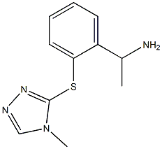 1-{2-[(4-methyl-4H-1,2,4-triazol-3-yl)sulfanyl]phenyl}ethan-1-amine Struktur