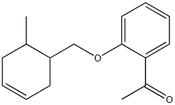 1-{2-[(6-methylcyclohex-3-en-1-yl)methoxy]phenyl}ethan-1-one Struktur