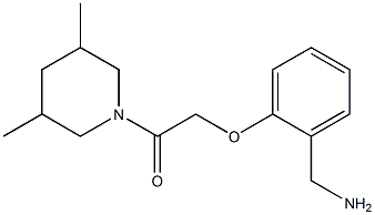 1-{2-[2-(3,5-dimethylpiperidin-1-yl)-2-oxoethoxy]phenyl}methanamine Struktur