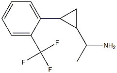 1-{2-[2-(trifluoromethyl)phenyl]cyclopropyl}ethan-1-amine Struktur