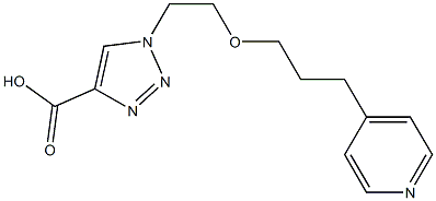 1-{2-[3-(pyridin-4-yl)propoxy]ethyl}-1H-1,2,3-triazole-4-carboxylic acid Struktur