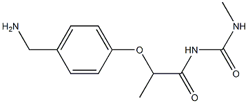 1-{2-[4-(aminomethyl)phenoxy]propanoyl}-3-methylurea Struktur