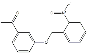 1-{3-[(2-nitrobenzyl)oxy]phenyl}ethanone Struktur